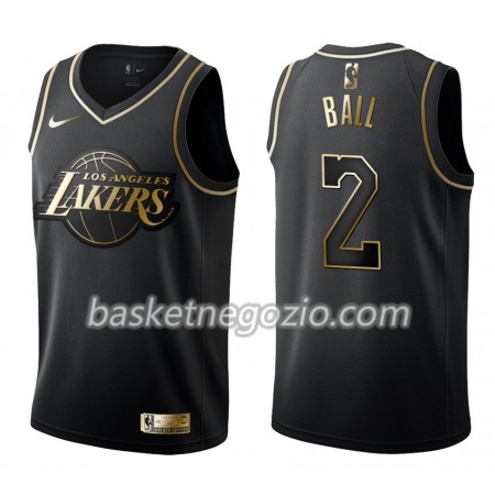 Canotte Uomo Los Angeles Lakers Lonzo Ball 2 Nike Nero Golden Edition Swingman